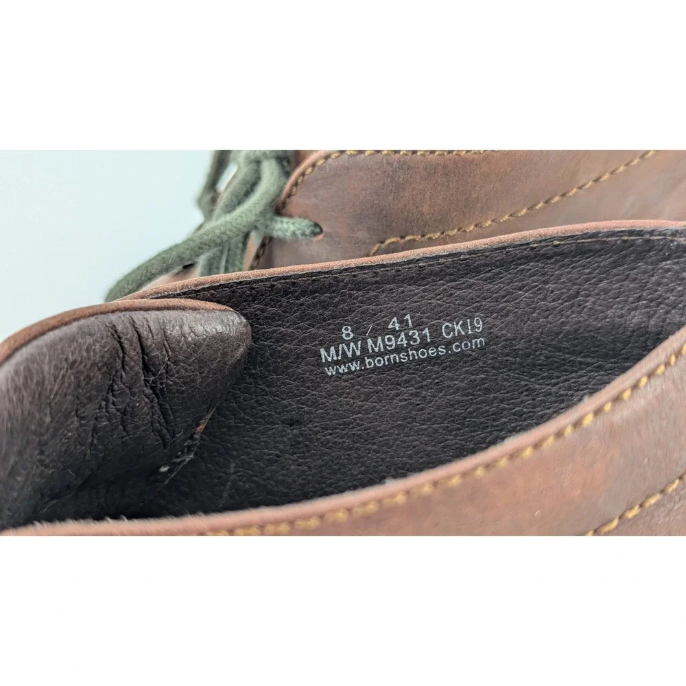 Born Mens M9431 Brown Leather Chukka Boots Size 8 Hand Crafted Ankle Boots
